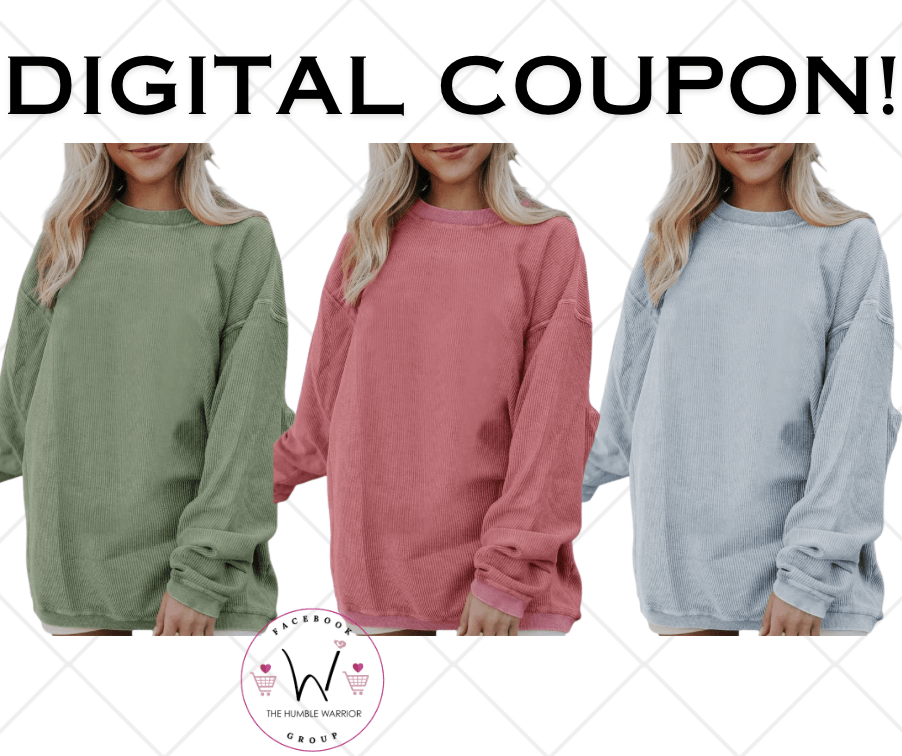 SHEWIN Oversized Ribbed Knit Sweatshirt!